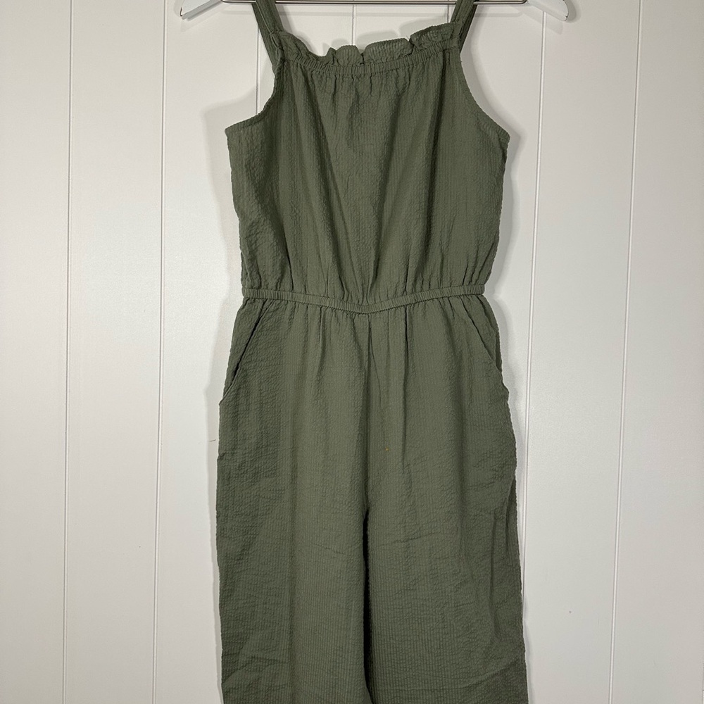 H&M Khaki Textured Jumpsuit